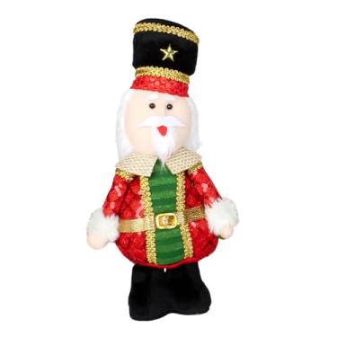 Imagem de UGPLM Boneca Quebra-Nozes, Centro de Mesa, Decoração de Mesa de Natal, Lindo Presente Decorativo de Natal para Férias, Escritório, Cozinha, Prateleira, Chapéu Preto