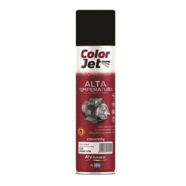 Imagem de Tinta Spray Color Jet Alta Temperatura Renner Preto 400 Ml - Tintas Re