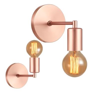 Imagem de Luminária Arandela de Parede Cabeceira Quarto Sala Corredor Retro Moderna Vintage Hotel 127v/220v Gold Rose