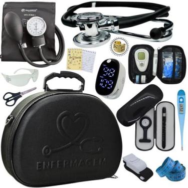 Imagem de Kit Enfermagem Maleta Super Luxo Completa Aparelho Esteto Estagio Medi