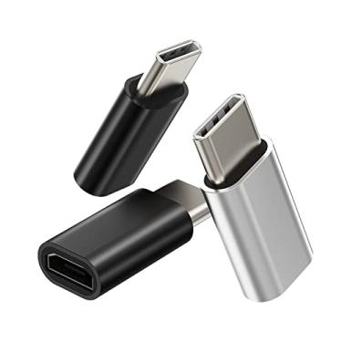Imagem de Adaptador carregador micro USB fêmea para USB C macho (pacote com 3) para Pixel 5XL, compatível com Samsung Galaxy Note S22 S21 S10 Ultra Z Flip S9 Plus para iPad Pro Air4 2020, cabo Android para