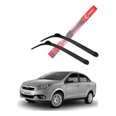 Imagem de Jogo Palheta Limpador De Parabrisa Grand Siena 2012 2013 2014 2015 2016 2017 2018 2019 2020 2021 Encaixe específico