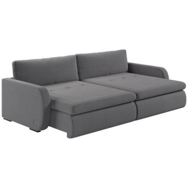 Imagem de Sofá Retrátil E Reclinável Zinia 2,00m Linho Cor Cinza 2323