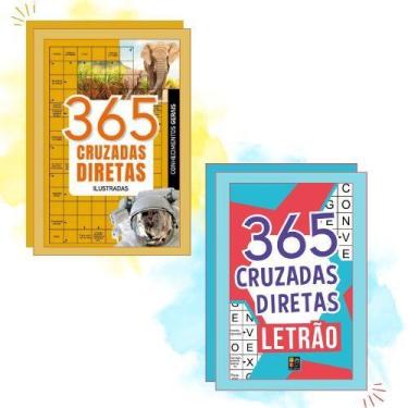 Imagem de Kit 365 Cruzadas Diretas  Ilustradas + Letrão Azul - Pé da Letra