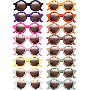 Imagem de Frienda 16 pares de óculos de sol para crianças, meninos, meninas, esportes ao ar livre (cores elegantes)