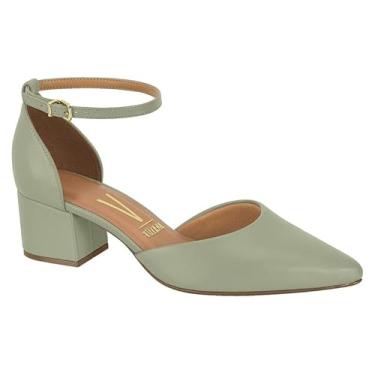 Imagem de Sapato Feminino Bico Fino – Salto Bloco, Calcanhar Fechado, Confortável, Macio e para o Dia a Dia e Eventos (Verde, BR, Adulto, Numérico, 37)