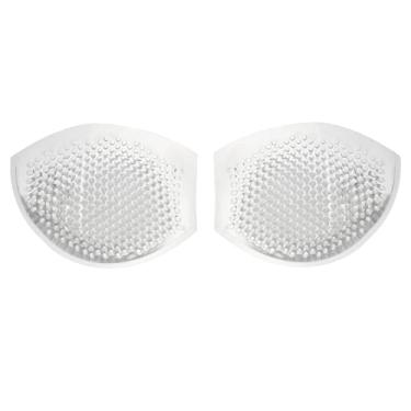 Imagem de VASANA Inserções de sutiã de silicone respiráveis perfuradas antiderrapantes para realçadores de seios inserções laváveis e espessas semiadesivas, 1 par