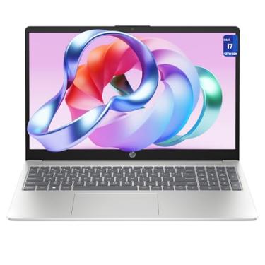 Imagem de HP Notebook 15, Intel i7-1355U, RAM DDR4 de 16 GB, SSD PCIe de 512 GB, tela sensível ao toque FHD de 15,6 polegadas (1920 x 1080), gráficos Iris Xe, W11 Home, prata natural