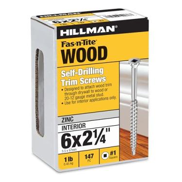 Imagem de The Hillman Group 47331 Parafuso de acabamento de 15,24 cm x 6,35 cm com ponto de autoperfuração