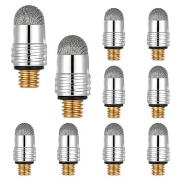 Imagem de 10 pontas de caneta stylus de reposição, apenas pontas de fibra de tela universal, de alta sensibilidade, macias, sem arranhões