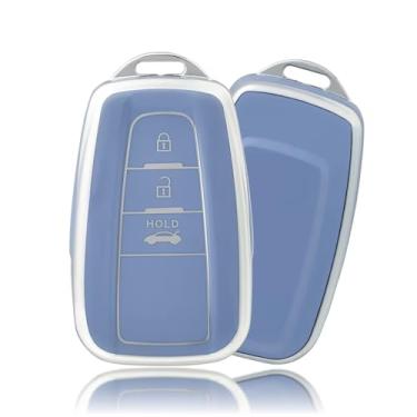 Imagem de Capa protetora para chave de carro com 2/3 botões para Toyota Prius Camry Corolla CHR C-HR RAV4 Land Cruiser Prado Hilux Key Fob
