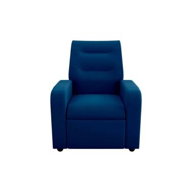 Imagem de Poltrona Do Papai Reclinável Classic Matrix Suede Azul