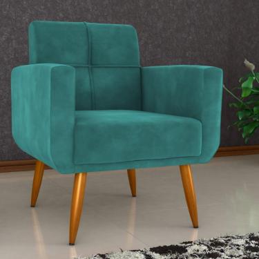 Imagem de Poltrona Decorativa Juan Veludo Verde Menta