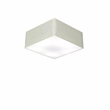 Imagem de Plafon Quadrado Vivare Md-3000 Cúpula Em Tecido 12/25x25cm - Bivolt Rustico-cinza 127/220v
