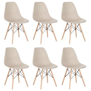 Imagem de Conjunto 6 Cadeiras Eames Eiffel Dkr Movescan Nude