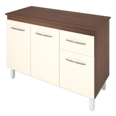 Imagem de Balcão Com Tampo Anita 120 Cm Savana Off White Moblis