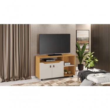 Imagem de Rack Para Tv Até 49' Com 2 Portas Seleto - Jcm Movelaria Cinamomo-off White