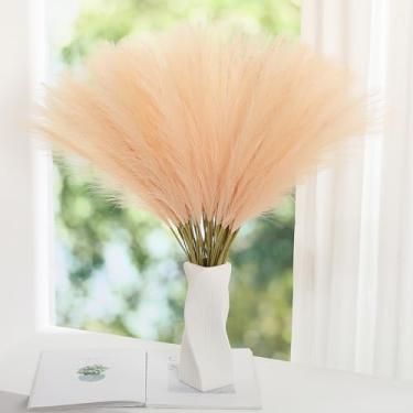 Imagem de Wertuirk Faux Champagne Pampas Grass - 30 peças de decoração de casa boho 61 cm, pompas artificiais florais para mesas centrais, decorações de casa de fazenda e chá de bebê (champanhe, 30 peças)