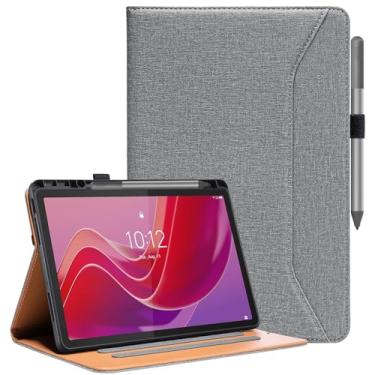 Imagem de Vakarey Capa compatível com Lenovo Tab M11 com suporte para caneta, para tablet Lenovo Tab M11 11 polegadas TB330FU 2024, cinza