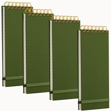 Imagem de Top Spiral Notepad Reporters Notebook 4 Pack Thick Superhard Cardboard Cover Spiral Notepad To Do List Notepad Reporter Notepad 8.8x3.75 In 4x160 Pages 100GMS Green