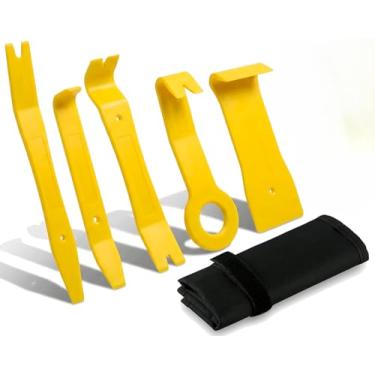 Imagem de Jogo de Espátulas Automotivas TKN05 The Black Tools – 5 Peças em Nylon com Estojo