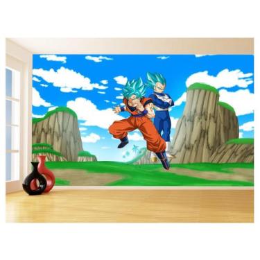 Imagem de Papel De Parede Dragon Ball Goku Vegeta Anime 3,5M Dbz505 - Você Decor