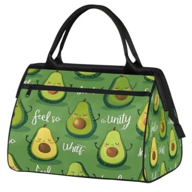 Imagem de Sacola pequena para o fim de semana para mulheres, homens, abelha, fofa, amarela, dobrável, bolsa esportiva de viagem, Cor: 53 cm, 15.2*8.3*11.6 inch, Moderno