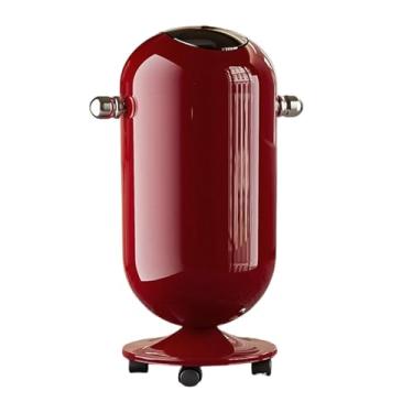 Imagem de Baoblaze Lixeira de cozinha com rodas, pé alto, portátil, com alça ergonômica, para restaurantes e escritórios, 20l Vermelho