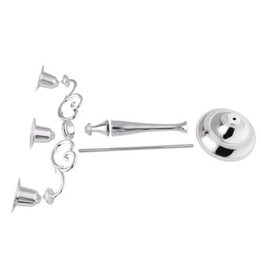 Imagem de Generic Candelabros Com 3 Braços para Decoração de Casa, Estável de para Casamento/jantar/mesa de Festa (Prata)