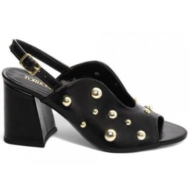 Imagem de Sandália Salto Alto Grosso Bloco 7 cm Ankle Boot Feminina-Feminino