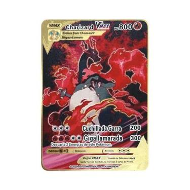 Imagem de Cartão De Jogo Pokémon Pikachu Charizard Poke Ball Metal Preto Inglês 