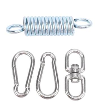Imagem de ASHATA Kit de Suspensão de Rede, Gancho Giratório de 360 ​​graus de Aço Inoxidável Resistente Com Fivelas de Pressão para Cadeira de Jardim de Balanço de Varanda, Capacidade de Carga