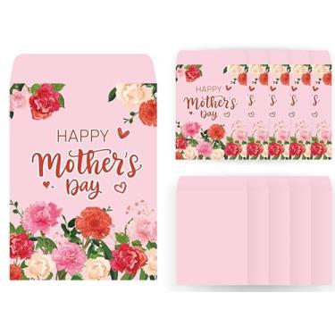 Imagem de JarThenaAMCS 100 pacotes de sementes para o dia das mães, envelopes de papel autoadesivos, bolsos de armazenamento de sementes florais rosa para lembrancinhas de festa de aniversário da mamãe