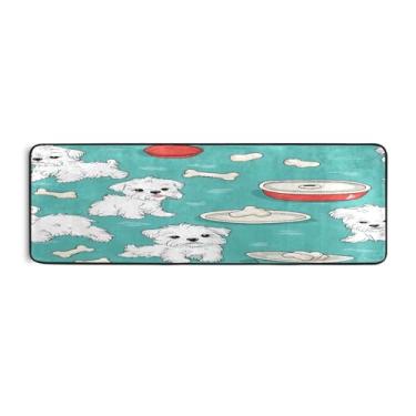 Imagem de Qilmy Tapete de corredor de cachorro pequeno fofo 183 x 61 cm, antiderrapante, antifadiga, confortável, tapetes longos, para quarto, sala de estar, banheiro, corredores, entrywa576