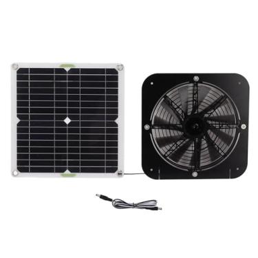 Imagem de Kit de Ventilador com Painel Solar Exaustão Energia 100W 3000RPM e Ventilação Protegido para Galinheiro Estufa Shed