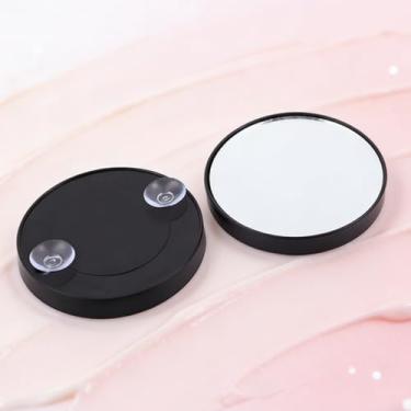Imagem de Espelho de aumento de 10 x com ventosas, espelho redondo sem distorção de 8 cm para mulheres, espelhos de bolso de viagem para uso diário e beleza de maquiagem (10x, preto)