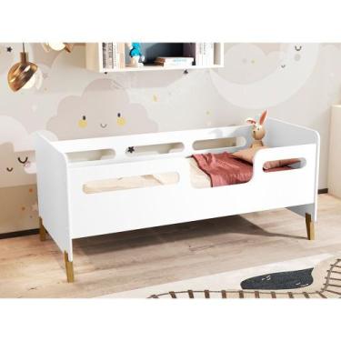 Imagem de Cama Infantil Cecilia Com Grade Proteção Branco - Loja Tigo