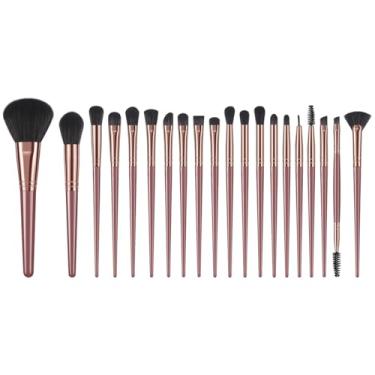 Imagem de 20 peças de pincéis de maquiagem macios ao toque, pincéis de maquiagem em pó, pincel de blush, pincel de sombra para maquiagem diária no rosto