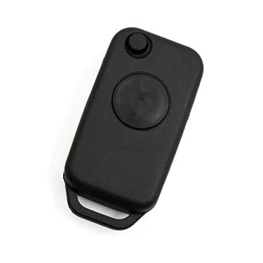 Imagem de Motoforti Capa de controle remoto para chaveiro de carro, capa de entrada sem chave, para Mercedes-Benz C36 para AMG 1997, plástico, 267102334, preto