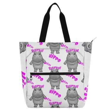 Imagem de GAIGEO Linda bolsa de ombro de lona com zíper para crianças, mulheres, escola, trabalho, viagem, bolsa de ombro