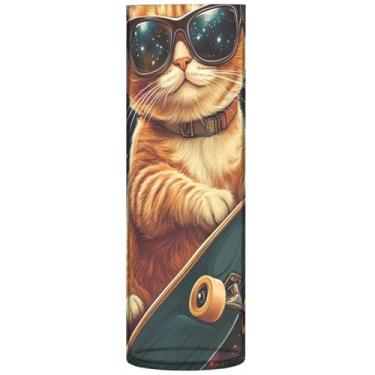 Imagem de Vaso de flores redondo com estampa de animal fofo, vasos de flores cilíndricos fofos para centros de mesa, decoração moderna de sala de estar, 30 cm x 9,9 cm