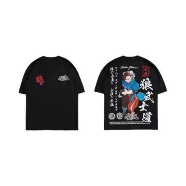 Imagem de Camiseta Masculina De Algodão Com Estampa De Cabeça De Lobo Para Boxe,