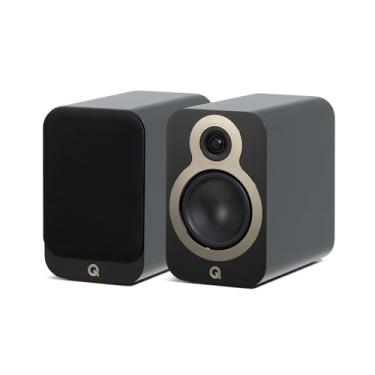 Imagem de Q Acoustics Par de alto-falantes de estante 3020c preto acetinado - tipo gabinete reflexo bidirecional, driver de graves de 12 cm, tweeter de 2,3 cm - alto-falantes estéreos/alto-falantes passivos