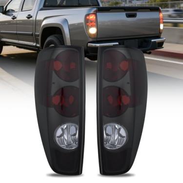 Imagem de Nilight Conjunto de lanterna traseira compatível com Chevy Colorado GMC Canyon 2004 2005 2006 2008 2009 2010 2011 2012 Chevy Colorado GMC Canyon 2006-2008 Isuzu Lâmpada traseira estilo original lente