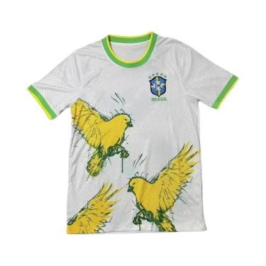 Imagem de Camisa De Futebol Brasileira Masculina De Secagem Rápida Manga Curta T
