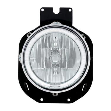Imagem de United Pacific Farol de cristal 31282 com anel halo de LED branco para 1996-2005 Freightliner Century