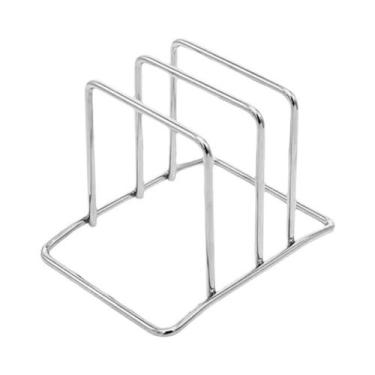 Imagem de Organizador De Tampa De Panela E Tábua De Corte Em Aço Inoxidável Que 