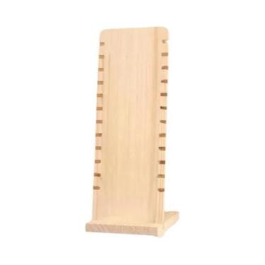 Imagem de Suporte De Exibição Para Colares Em Madeira De Noz Em Forma De L, Aces