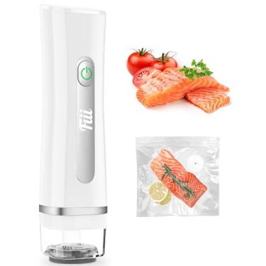 Imagem de Fiii Seladora a vácuo portátil, portátil e recarregável para armazenamento de cozinha, preparação de refeições, viagens, organização de geladeira. Presente ideal para mãe, esposa, chef, casa