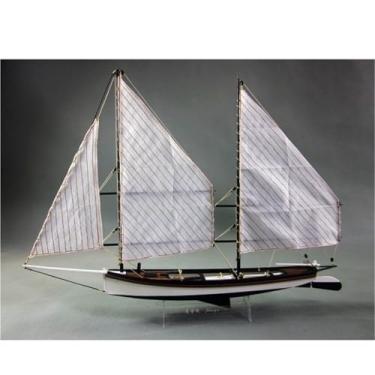 Imagem de Novo 1 24 para barco à vela de madeira clássico afiado feito à mão, kit faça você mesmo para decoração de casa, brinquedos para pais e filhos